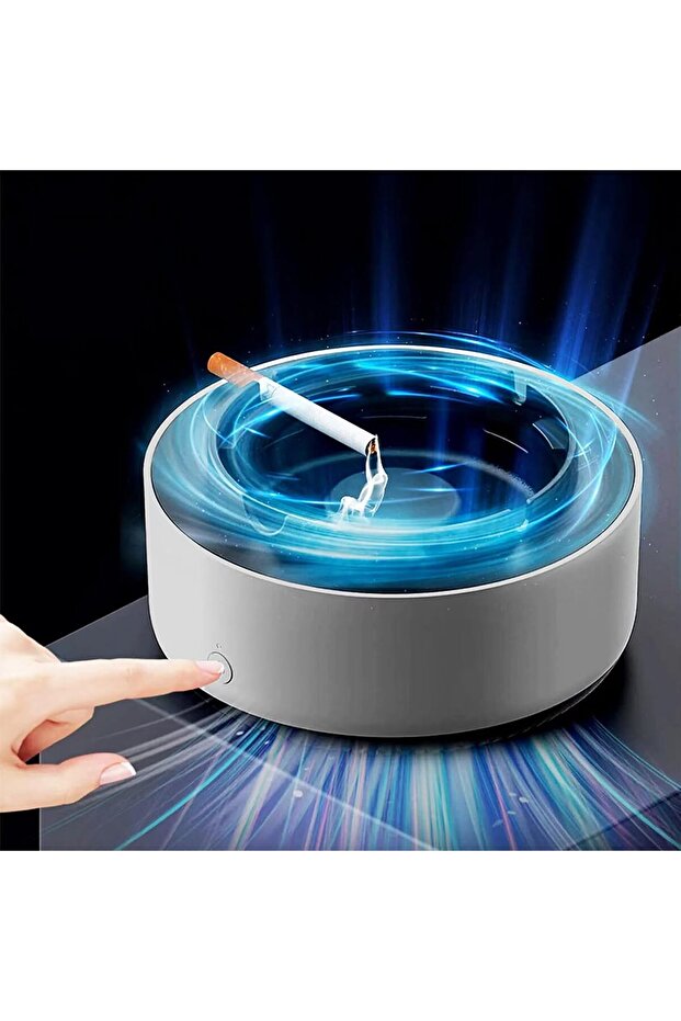 Smokeless Ashtrays for Cigarettes Indoor, 2-in-1 Air Purifier Multifunctional Smokeless As