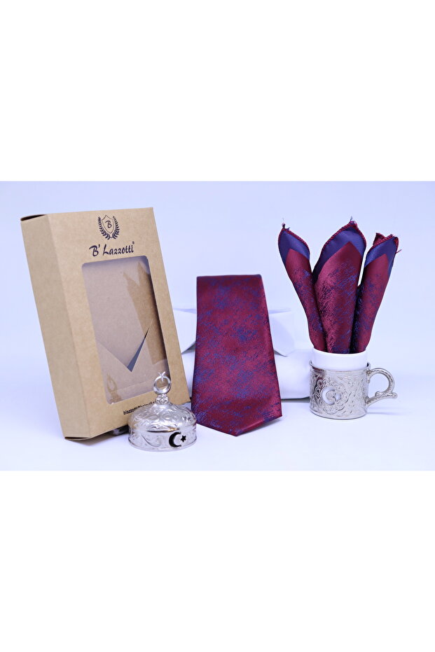 Dokuma Mendilli Kravat - 4