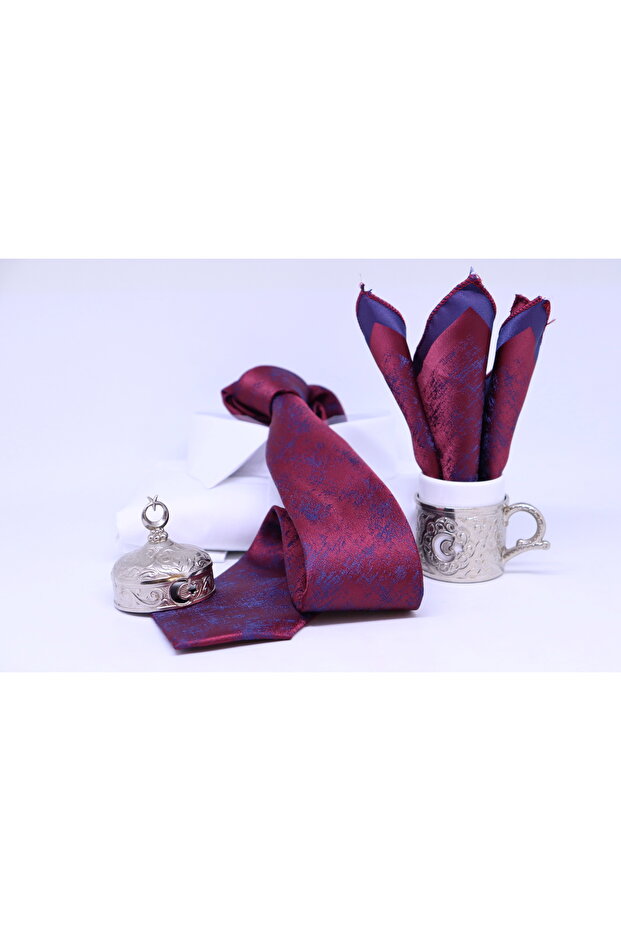 Dokuma Mendilli Kravat - 2