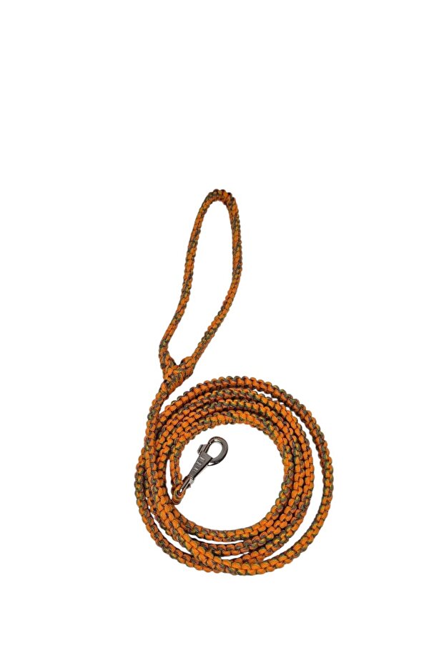 Dog Walking Leash Orange Ecru 205 cm
