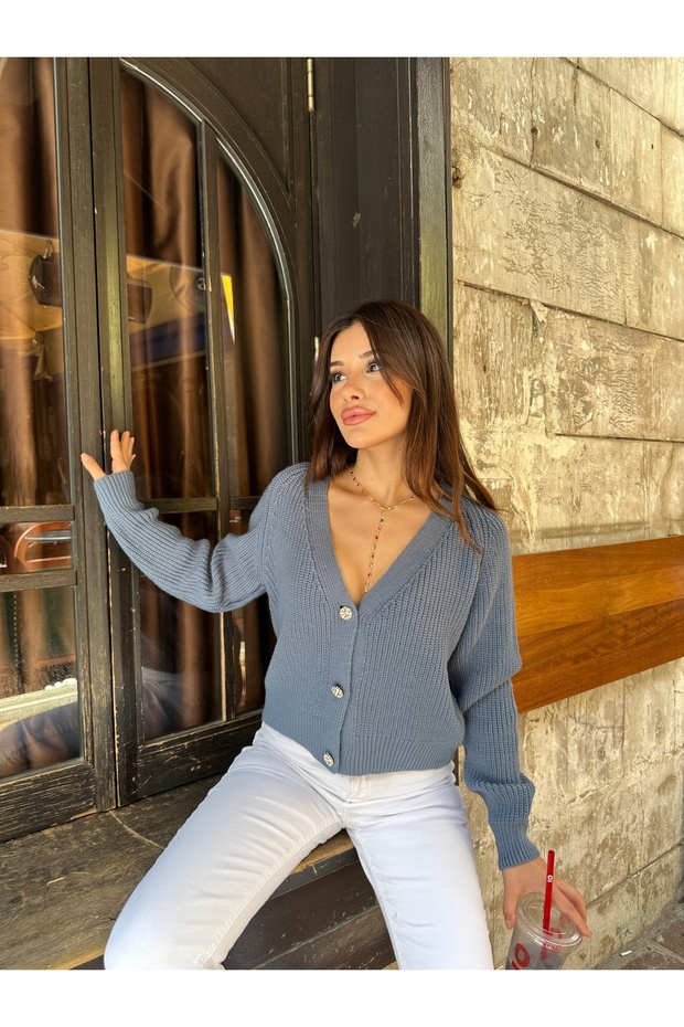 Selanik Örgü Triko Hırka - 1