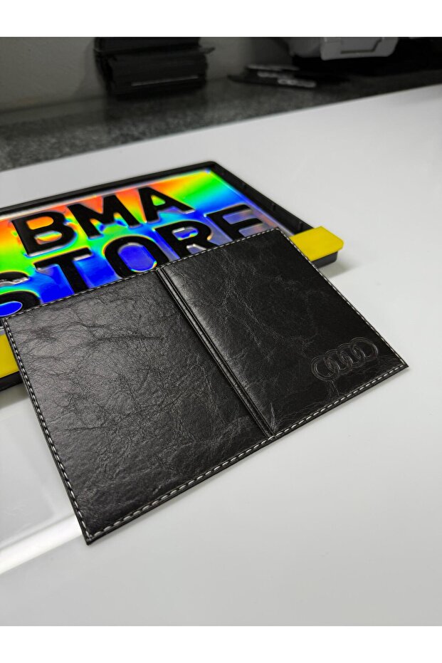 غطاء رخصة القيادة المتوافق مع أودي مع شعار الشركة - 6