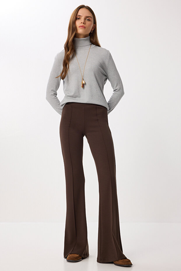 Spanish Leggings Stretchy Modal Leggings Lub0243 Brown