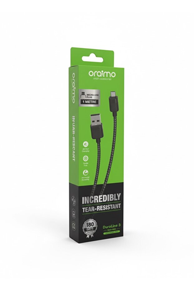 oraimo Duraline3 Fast Charging Data Cable-Micro USB - 1