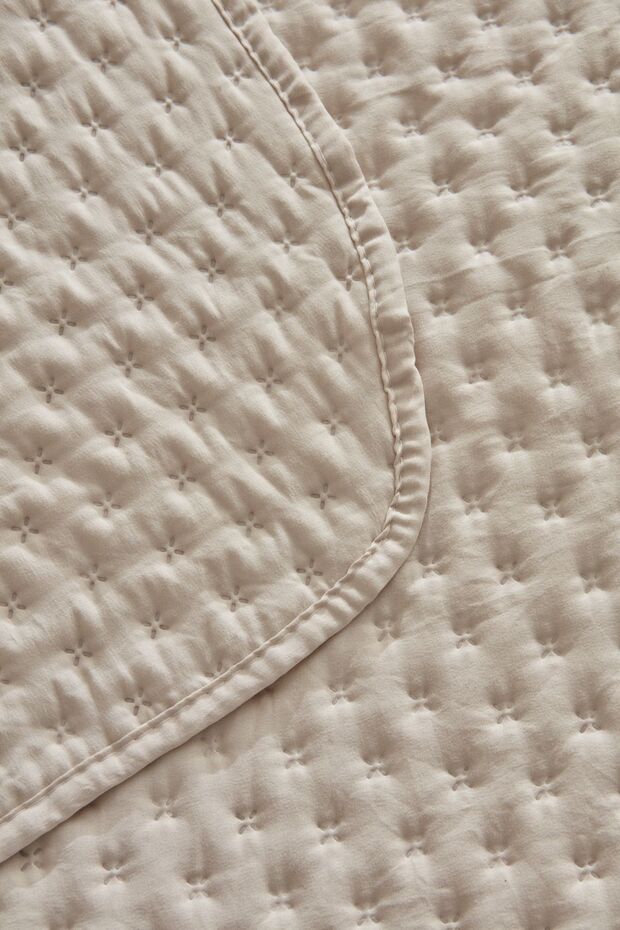 مفرش سرير فردي ناعم من Breeze Ecru - 7