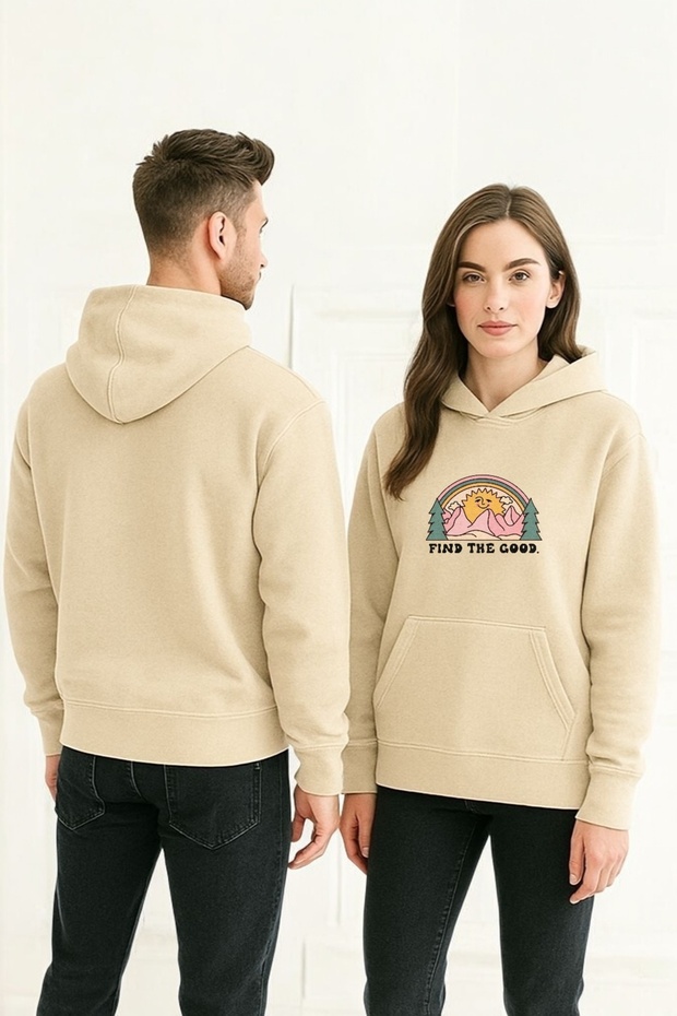 Find the Good Sun Color Printed Hooded Sweatshirt