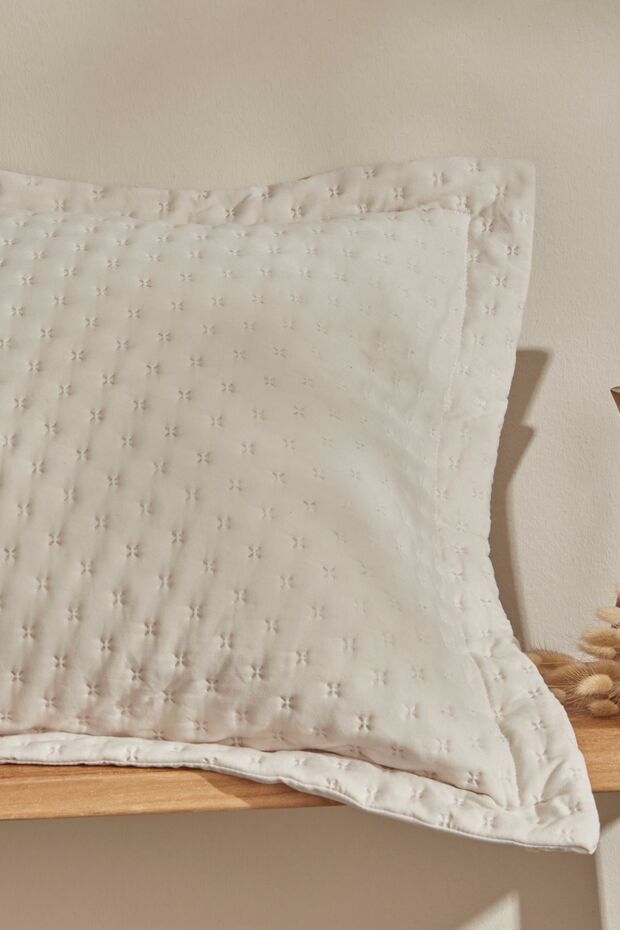 مفرش سرير فردي ناعم من Breeze Ecru - 8