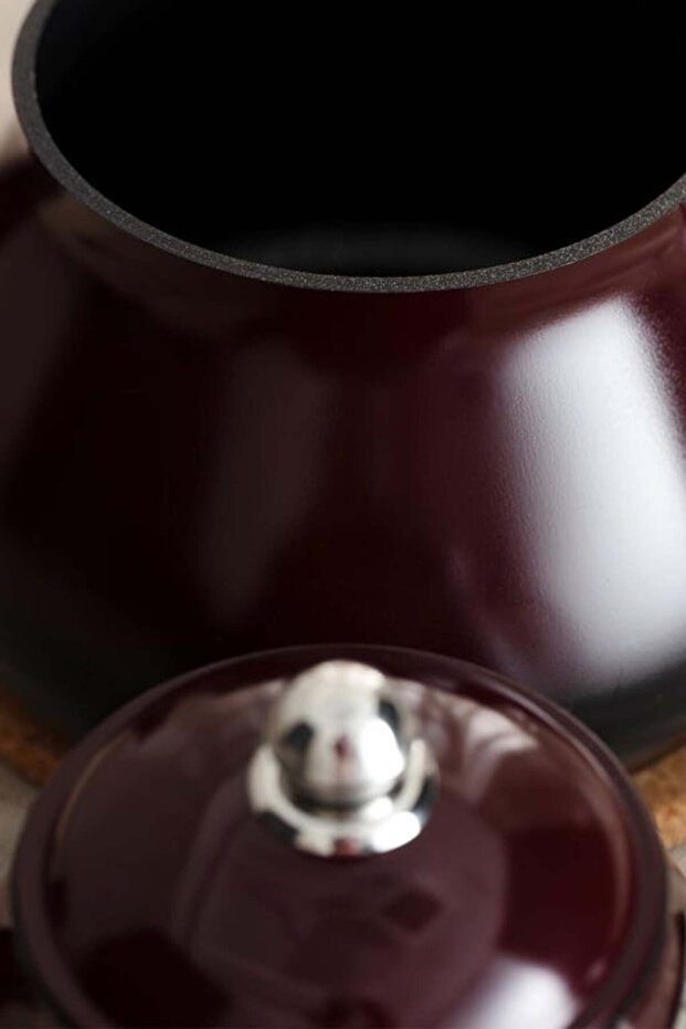 Yeni Sezon Varius Çaydanlık Takımı - 1000 ml - 2000 ml - BORDO - 3