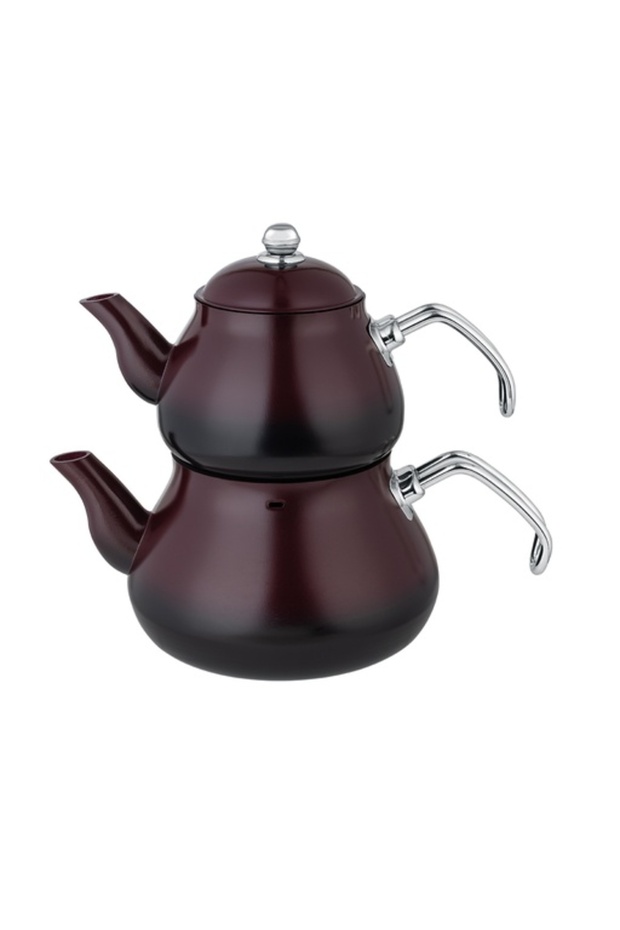 Yeni Sezon Varius Çaydanlık Takımı - 1000 ml - 2000 ml - BORDO - 6