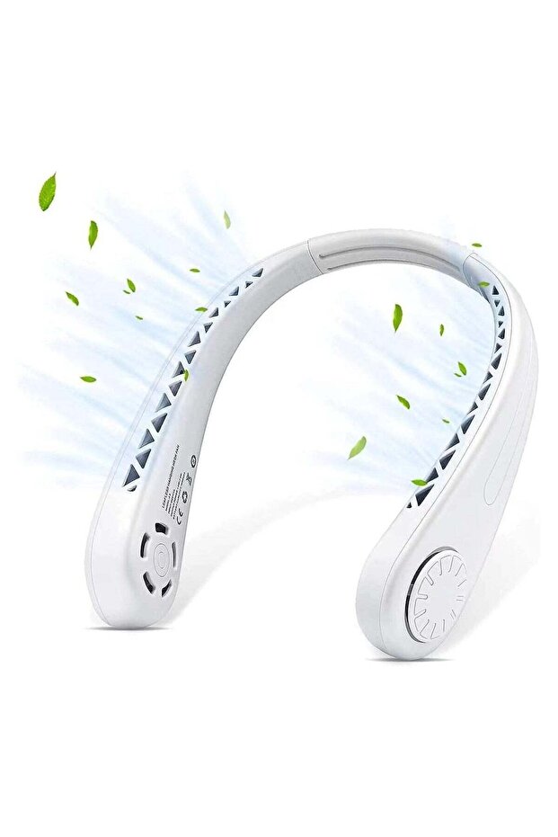 Hanging White Neck Fan Mini Cooling Air Cooler USB Fan