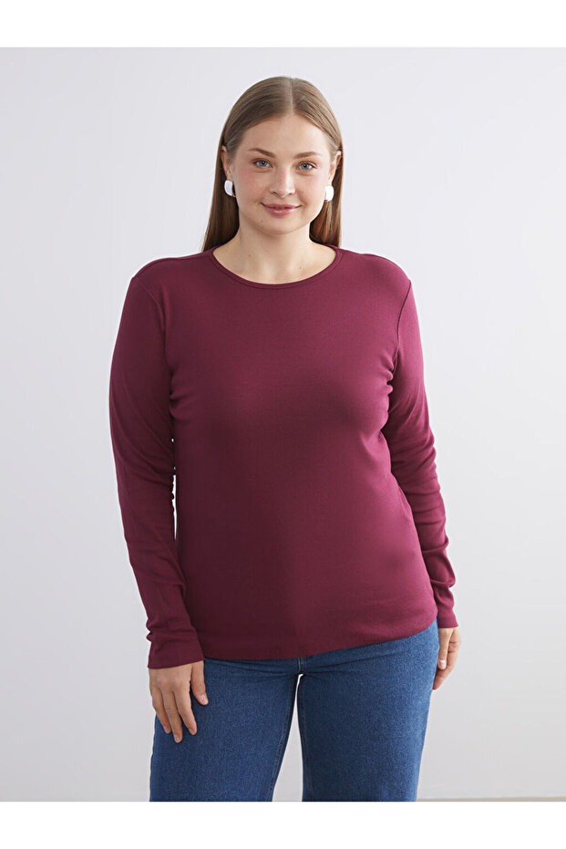 Bisiklet Yaka Kadın Tişört - 1