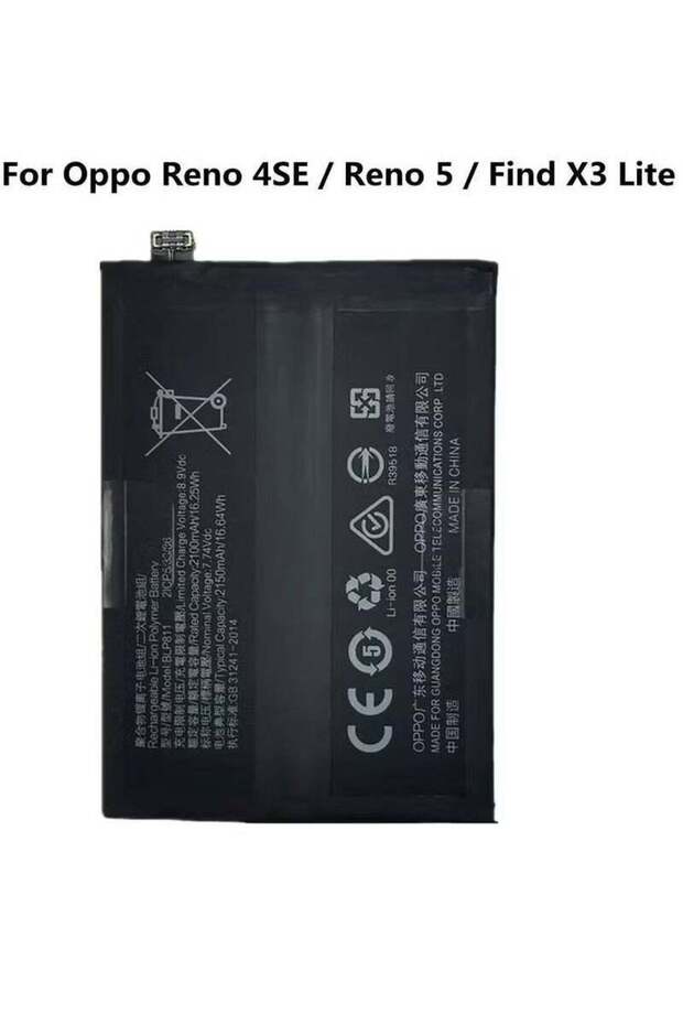 High-Quality Original Replacement Battery for Oppo 4SE, Reno 5, and Find X3 Lite – Black, Premium L