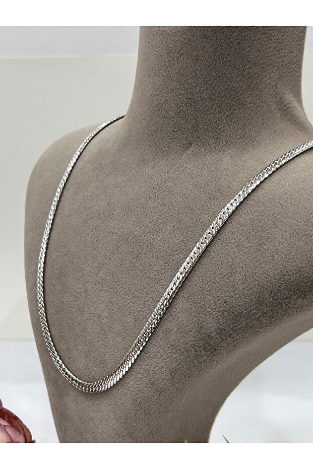 Xuping Vip Thick 0.5mm Braided Premium Chain Necklace (Silver - 60cm)