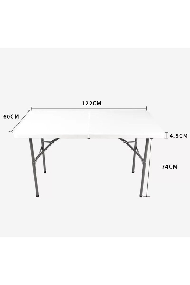 طاولة قابلة للطي أبيض - 2