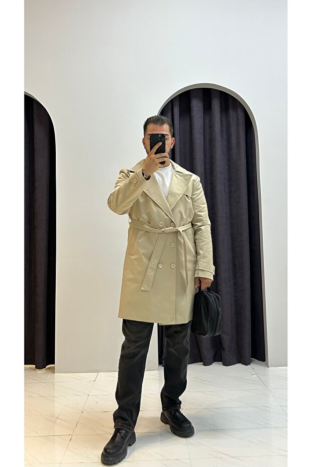 Trench Coat with Belted Waist