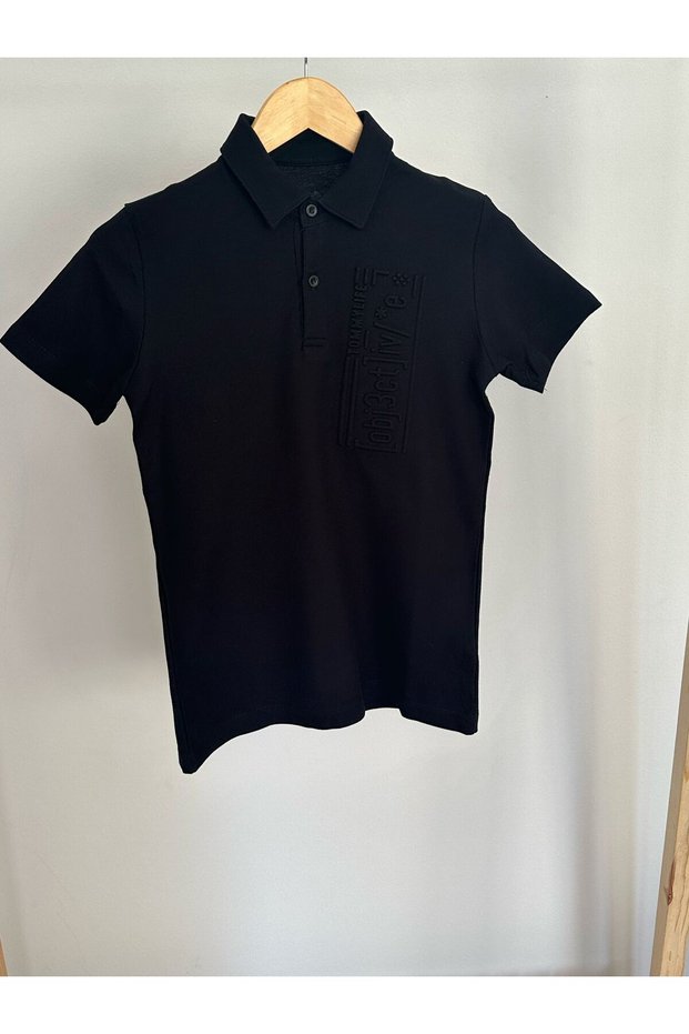 Polo Yaka Siyah Tshirt