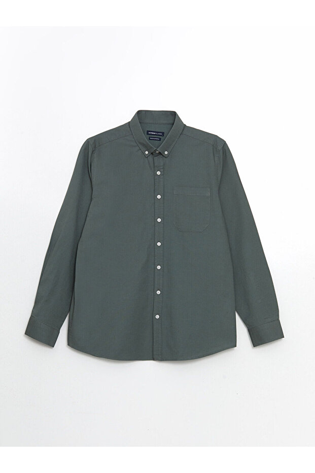 Hilfa Yeni Sezon Regular Fit Uzun Kollu Oxford Erkek Gömlek - 5