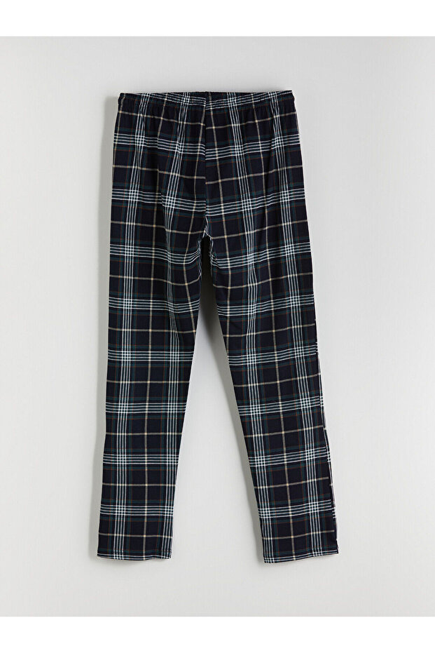 Standart Kalıp Ekose Erkek Pijama Alt - 7