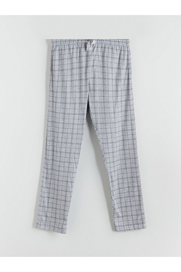 Standart Kalıp Ekose Erkek Pijama Alt - 1