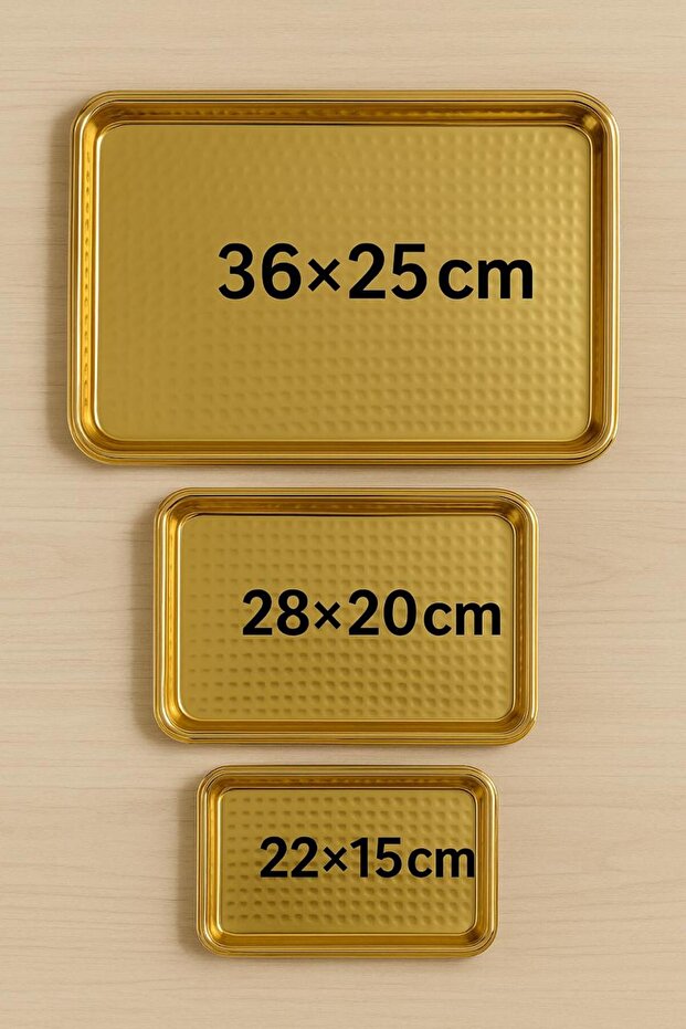 Serving Tray Set - 3 Pieces Heavy Luxury