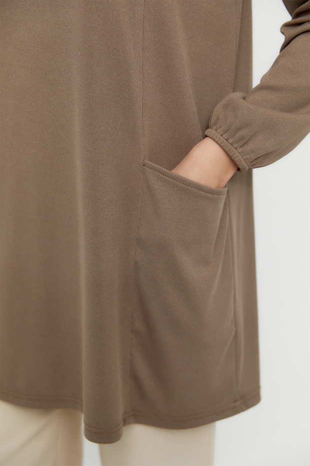 Fermuarlı Örme Tunik - 5