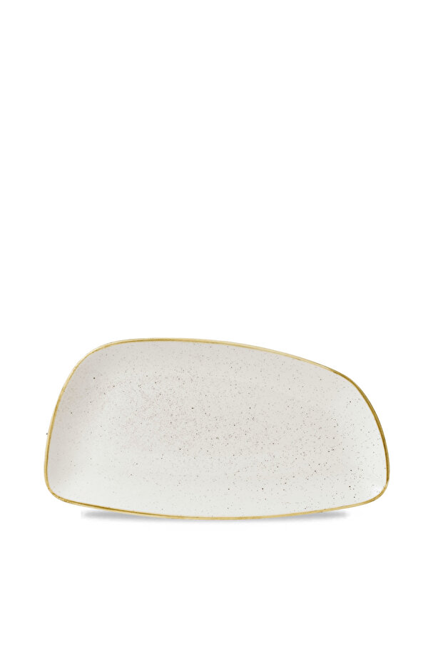 Stonecast Barley White Chef's Geo Plate – 30x15.5cm, Ceramic