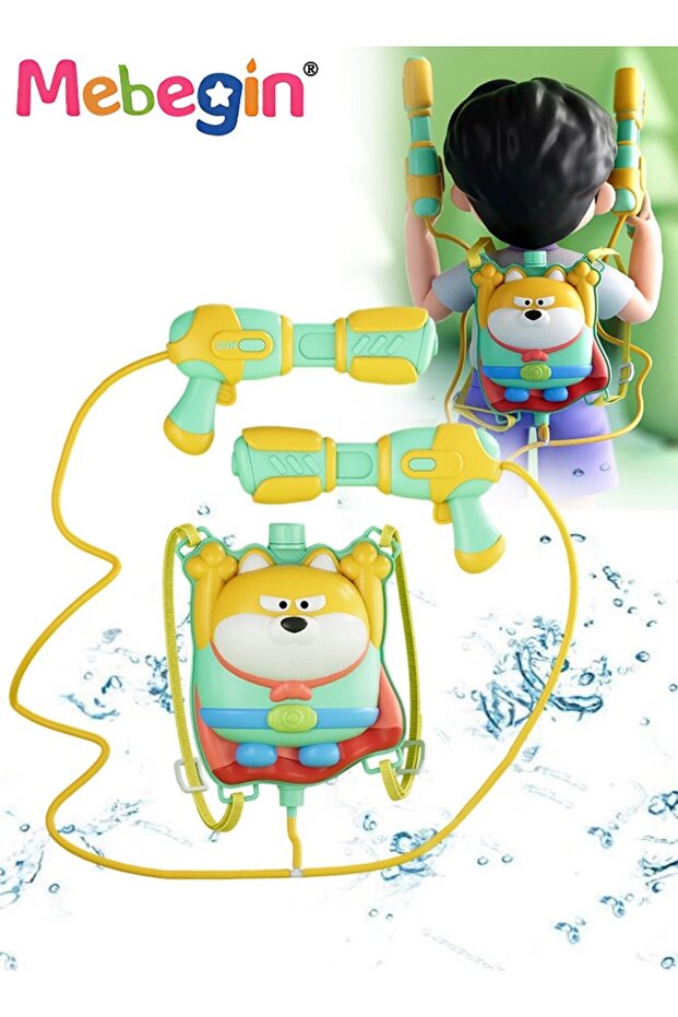 Electric Backpack Water Gun with 2 Modes and 8-10m Range, Kids Backpack Water Blaster, 2 Water Gun a