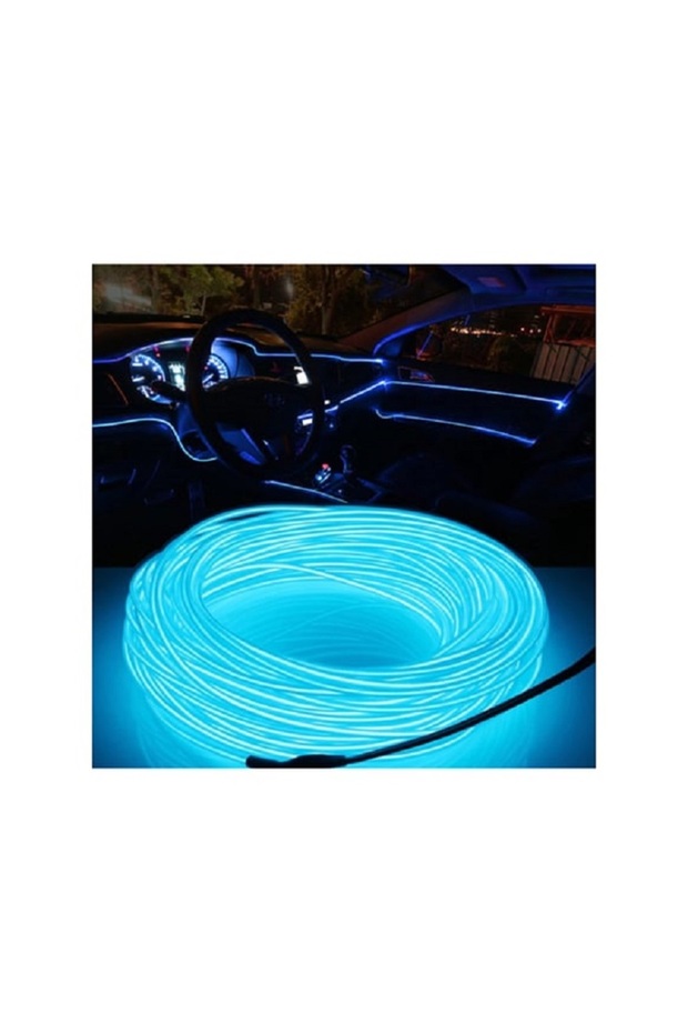 Range Rover 5.0 Compatible Ice Blue 2 Meter Neon Rope Led Dashboard Light - 7