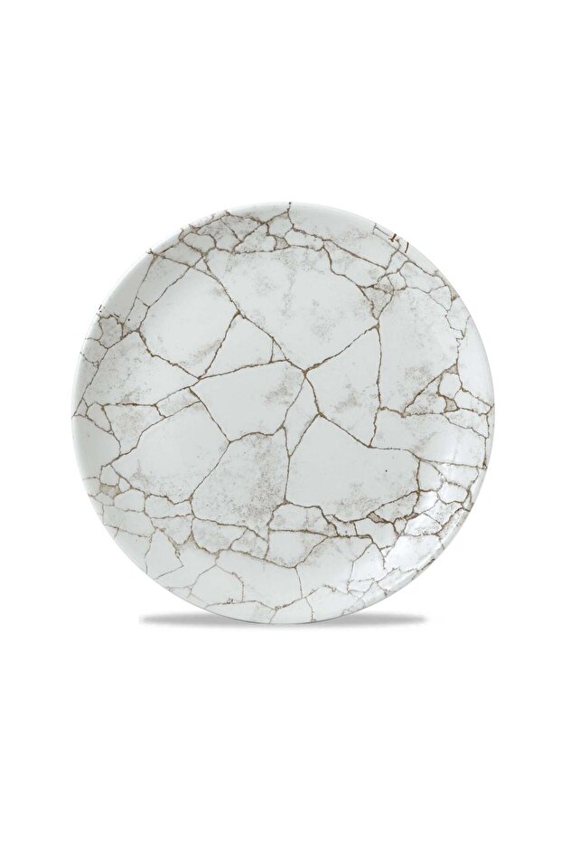 Studio Prints Kintsugi Agate Grey Evolve Coupe Plate – 21.7 cm
