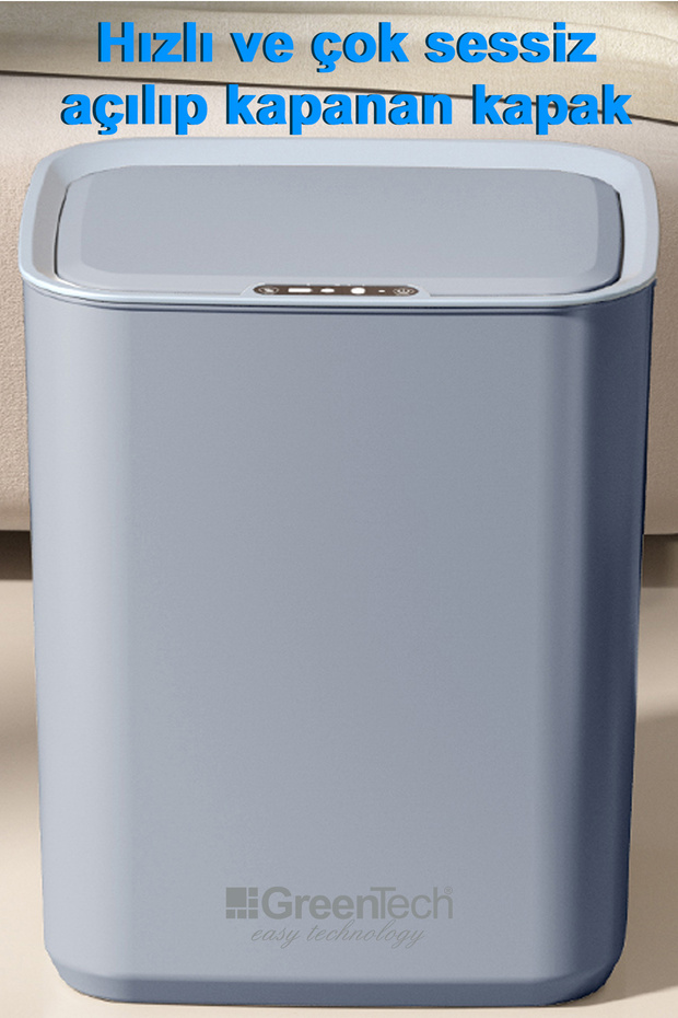 Sensörlü Şarjlı 22 Litre Çöp Kovası (Şarj Edilebilir Lityum Pilli) / GT-SC05K - 2