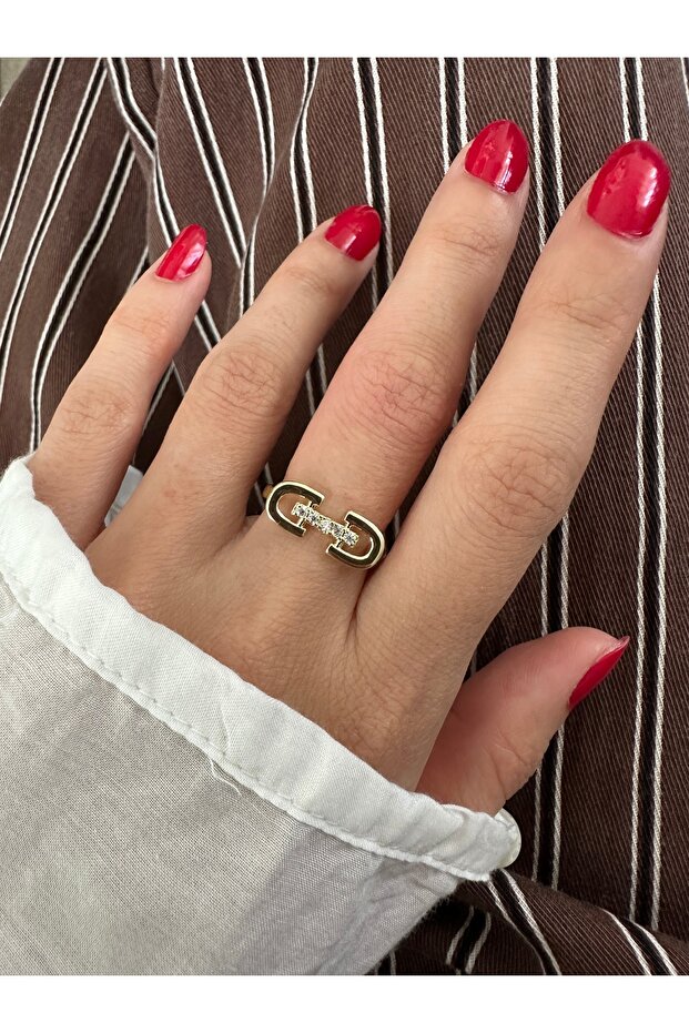 خاتم موديل C مرصع بالذهب والأحجار الكريمة - 3