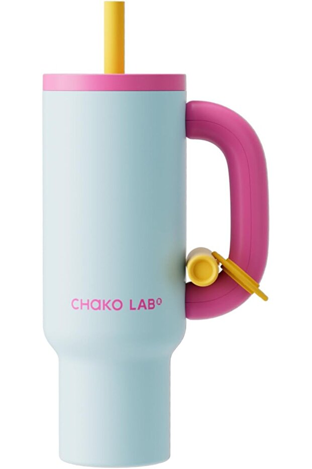 CHaKOLAB BaWangCUP Stainless Steel Insulated Tumbler with Handle and Straw, BPA Free, 950 ml - 1