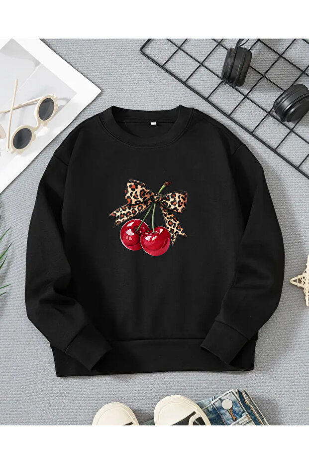 Cherry Printed Long Sleeve T-Shirt for Girls