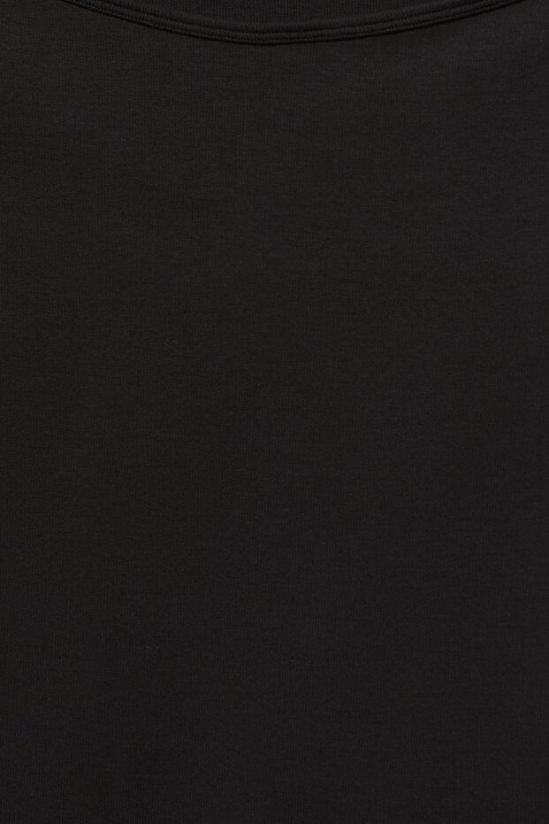 Uzun kollu geniş yaka tişört - 7