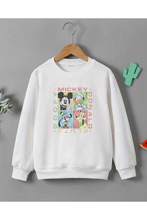 Children's Mickey Mouse Printed Long Sleeve T-Shirt