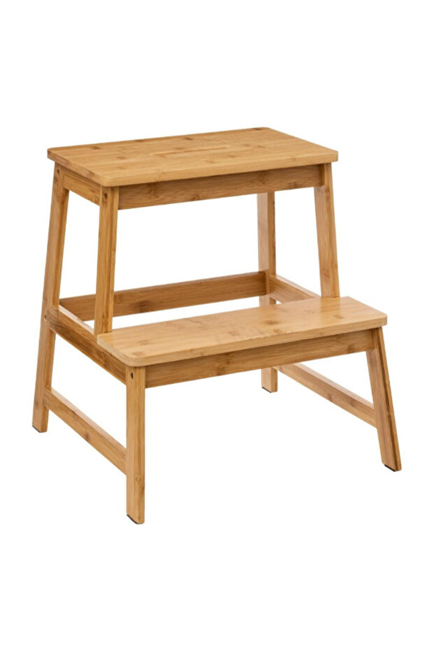 كرسي ثابت من الخيزران بخطوتين - 1