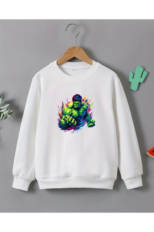 Long Sleeve T-Shirt with Hulk Print for Boys