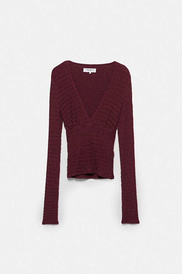 Bambu kumaşlı uzun kollu top - 6