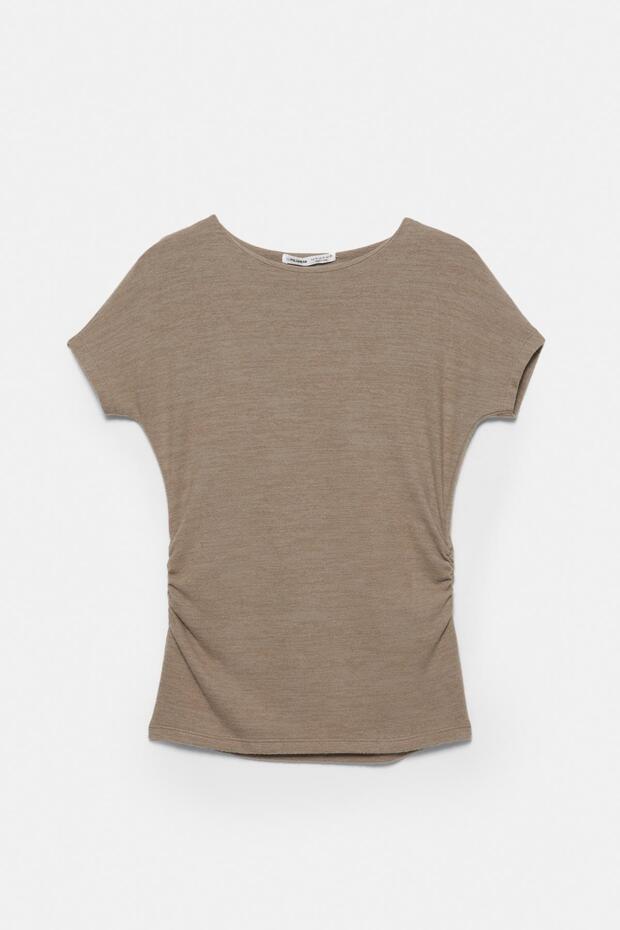 Soft touch T-shirt with side gather - 6