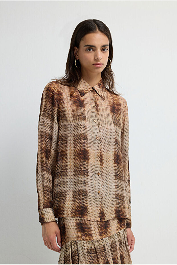 Dantel Detaylı Gömlek - 3