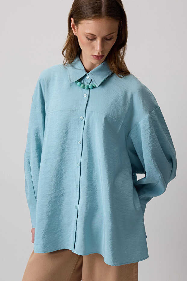 OVERSIZE KUPRA GÖMLEK - 2