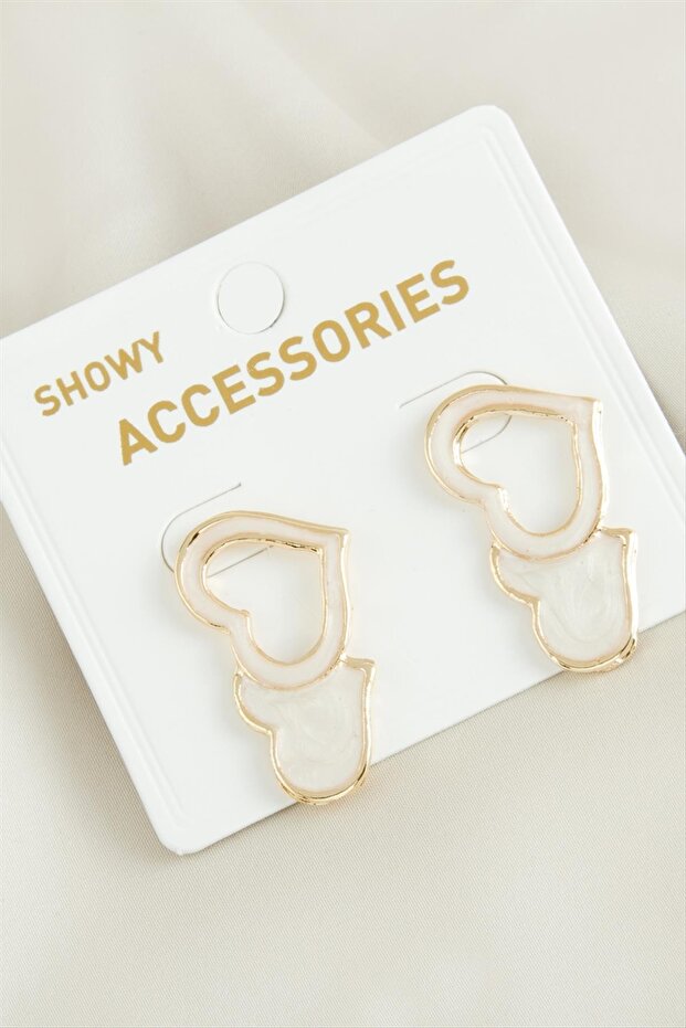 Heart New Season Enamel Earrings