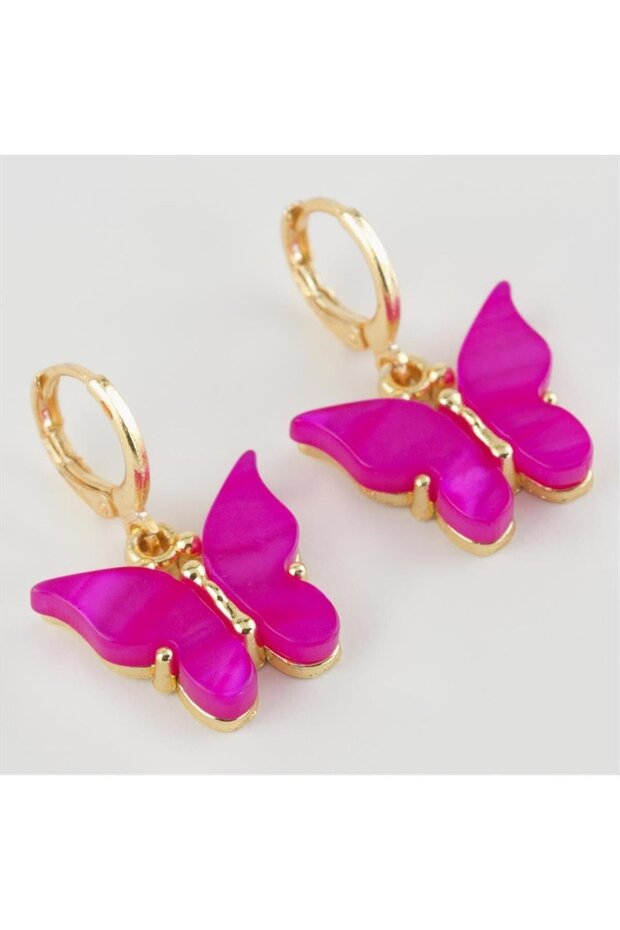 Butterfly Figured Polyester Earrings