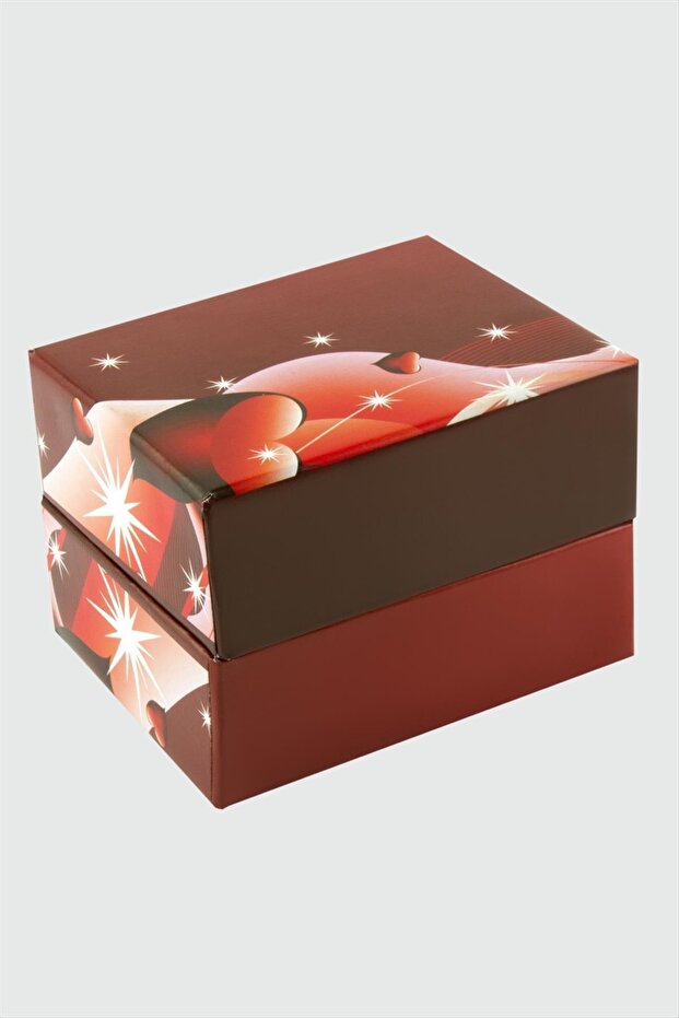Heart Patterned Clock Box - 3
