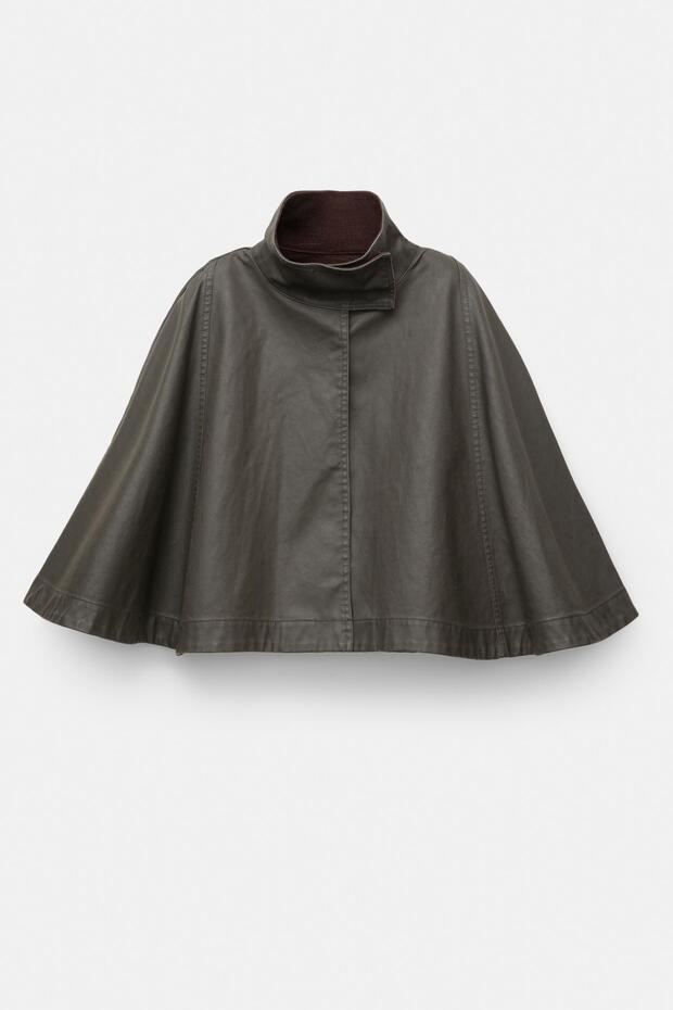 Mumlu görünümlü kısa pelerin - 7