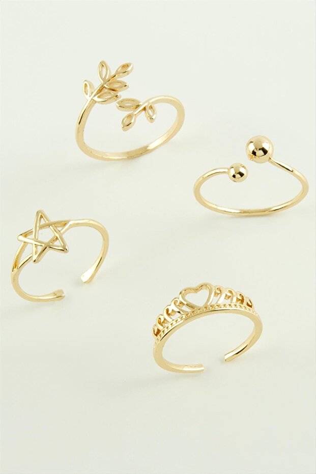 Mixed Luxury Steel Joint Ring 1 Piece