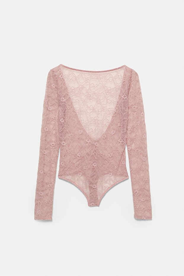 Sırtı açık dantel body - 6