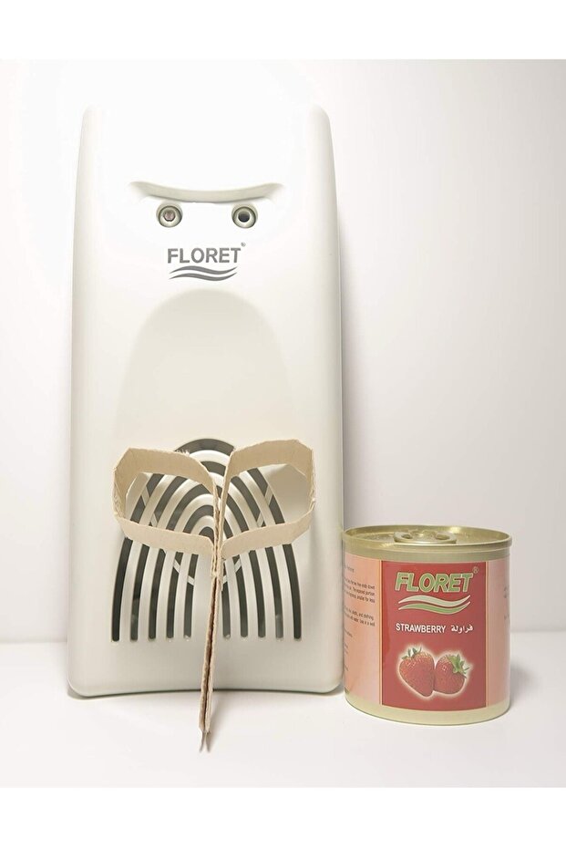 جهاز معطر مروحي فلوريت مع عبوة معطرة سائل (فراولة) - 1