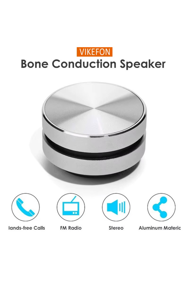 Kemik Ses Hoparlör Kablosuz Bluetooth 5.0 Yapışkanlı İletim Dahili Stereo FM Taşınabilir. - 4