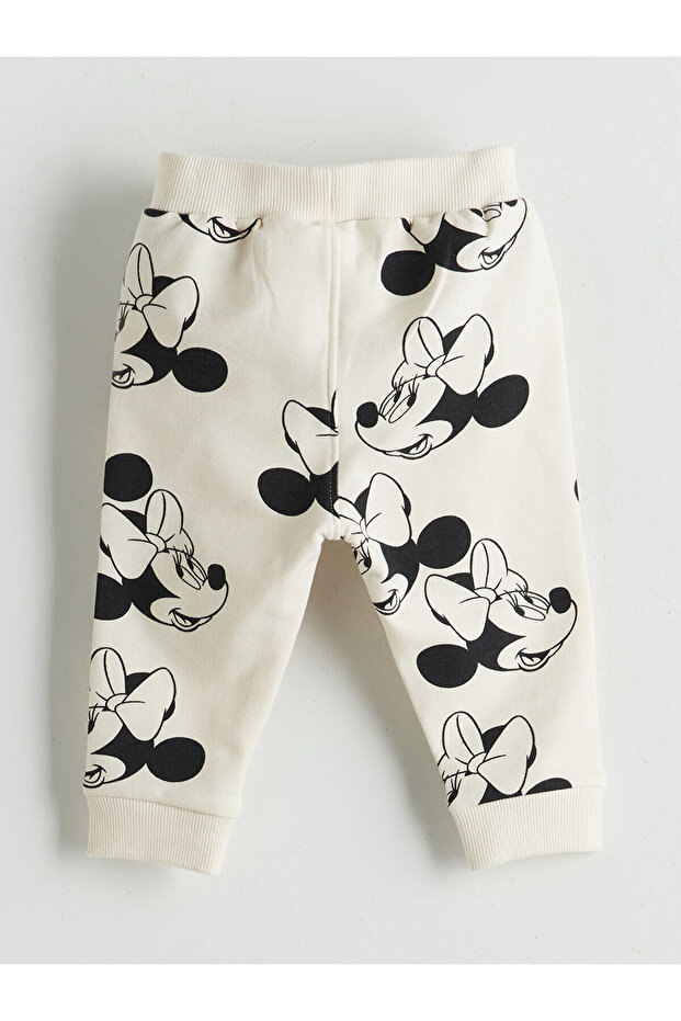 Minnie Mouse Baskılı Kız bebek Sweatshirt ve Eşofman Alt 2'li - 4